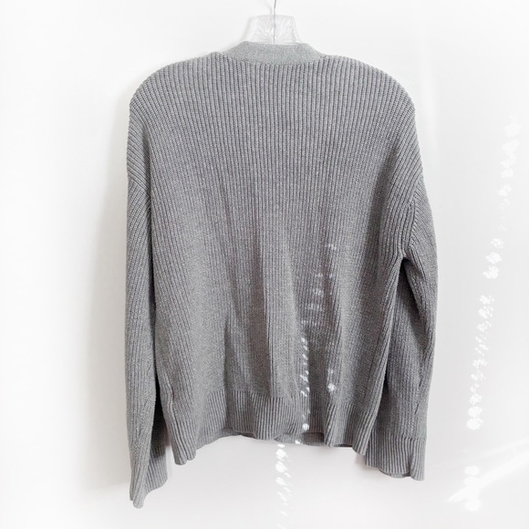 Hudson Los Angeles sweater cardigan gray knit button front relaxed fit - Picture 9 of 9